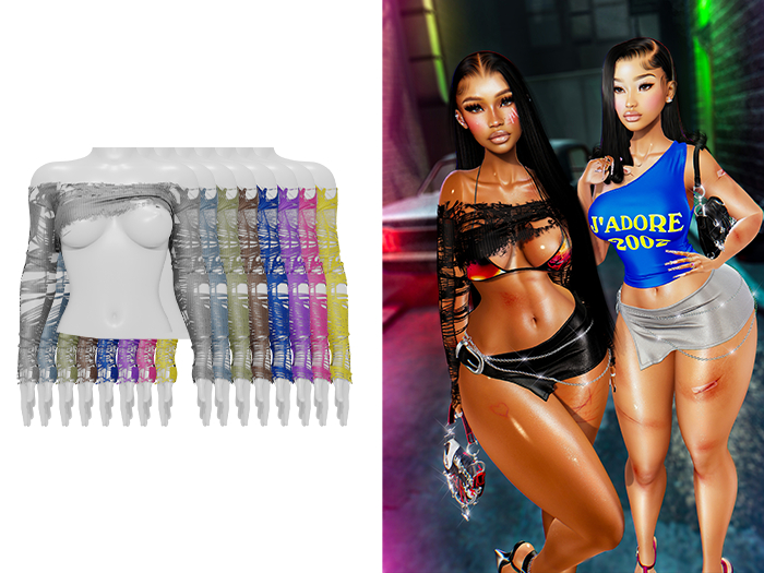 [Brior] Marrah Distressed Top - FATPACK)