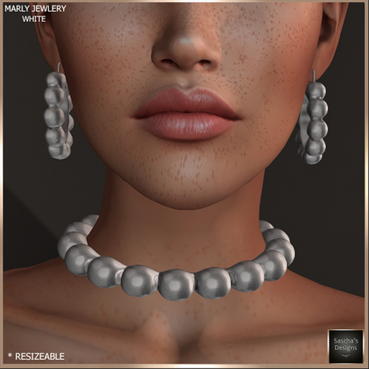 SAS - Marly White Jewelry Set  