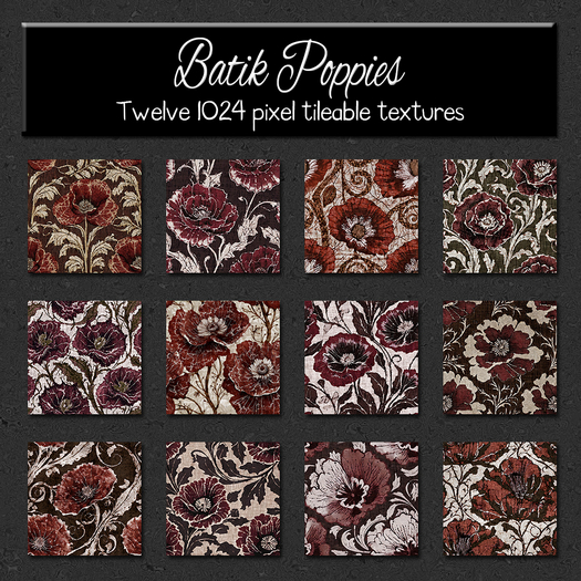 *Wallflowers* Batik Poppies