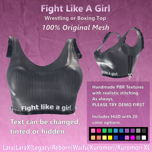 Fight Like a Girl Top Only