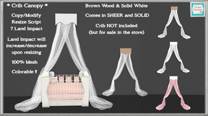 *CC* Crib/Bed Canopy (boxed)