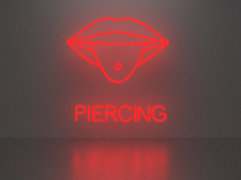 Piercing 2 neon sign Full Permission