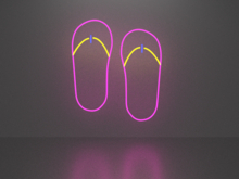 Slippers neon sign Full Permission