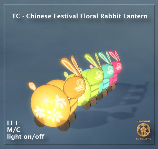 TC - Chinese Festival Floral Rabbit Lantern
