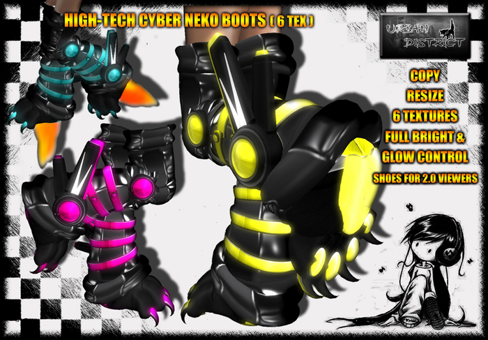 .:[UD]:. High-Tech Cyber Neko Boots PROMO (box)