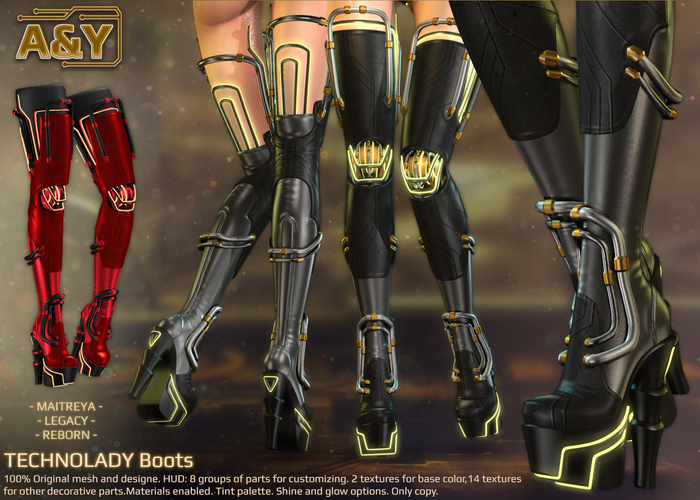 A&Y Technolady Boots - Red