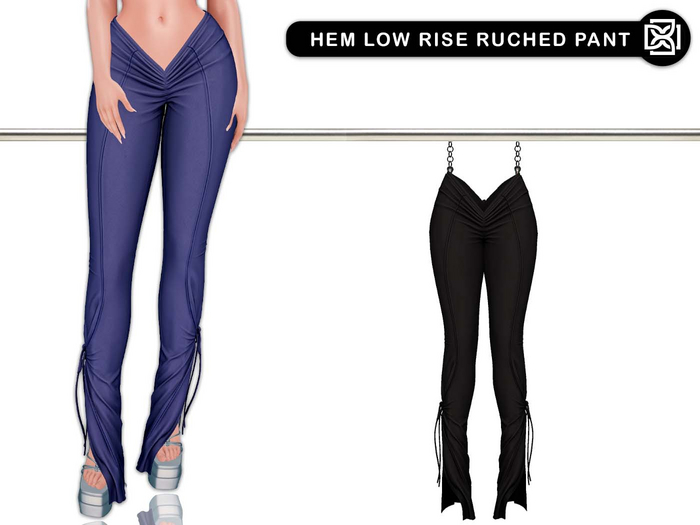 Addams // Hem Low Rise Ruched Pant // N*30