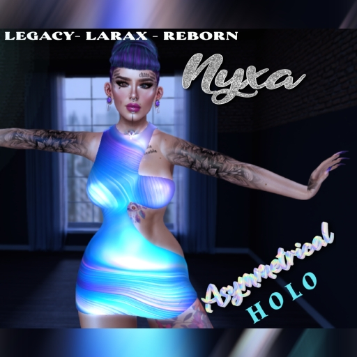 Nyxa Holo Asymmetric Dress