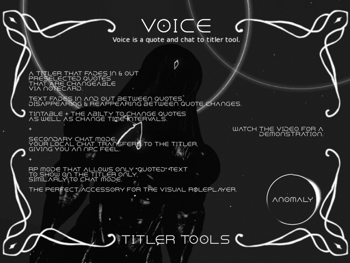 Anomaly: Voice. (titler + chat display.)