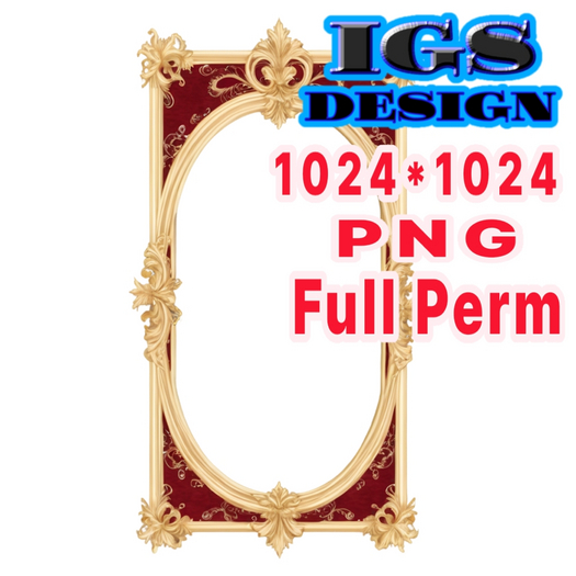 Royal Frame With Red Velvet - PNG TEXTURE 