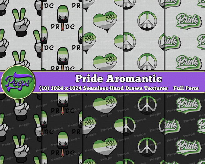 Peeps Textures Pride Aromantic