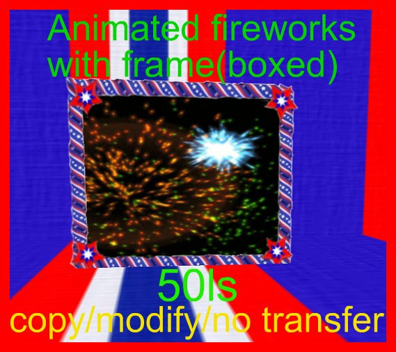 Animated fireworks with frame(boxed)