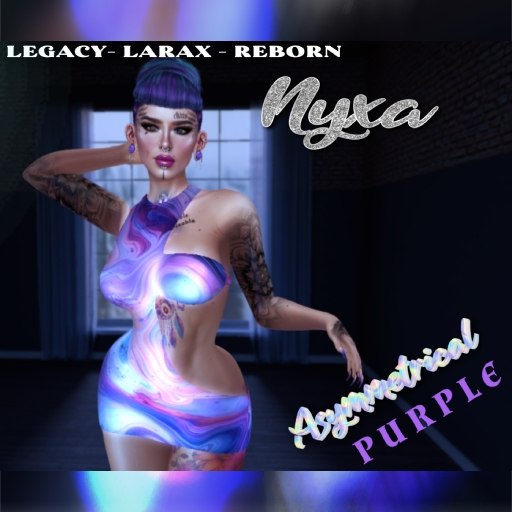 Nyxa Purple Asymmetric Dress