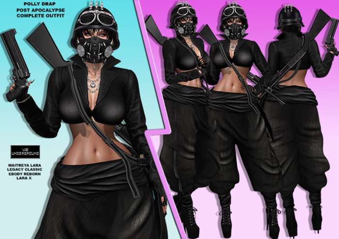 **POLLY DRAP  POST APOCALYPSE STYLE COMPLETE OUTFIT**