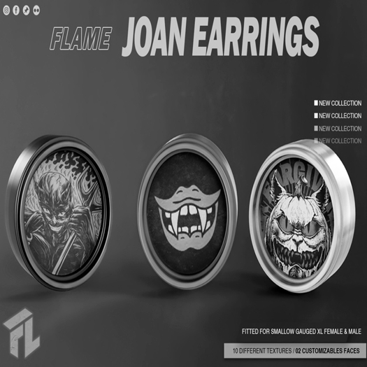 Flame Joan Earrings (DEMO)