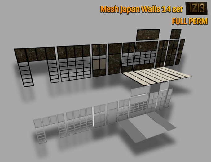 Mesh Japan Walls - Full Perm 14 set 