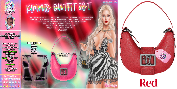 #UxBC - Kimmie Purse Set - RED