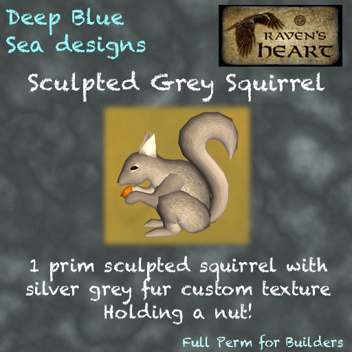 *RH* & DBS Sculpted Grey Squirrel (crated)