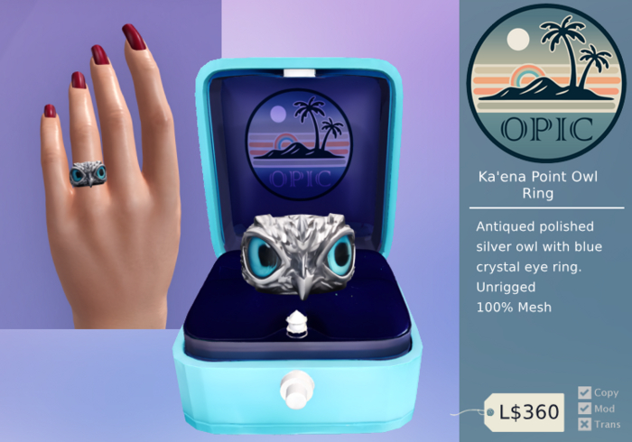 [OPIC] Ka'ena Point Owl Ring (Box)