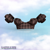 Plaid Brown Folds Top Larax