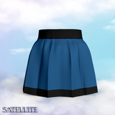 Navy Folds Skirt Kupra