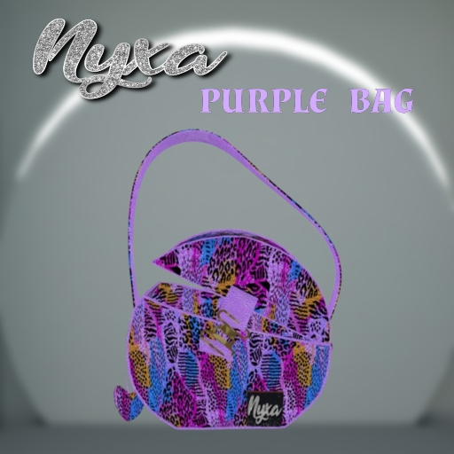 NY Colorful Round Purple Bag