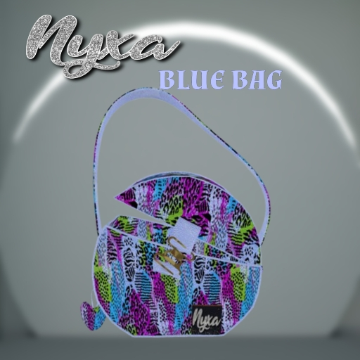 NY Colorful Round Blue Bag