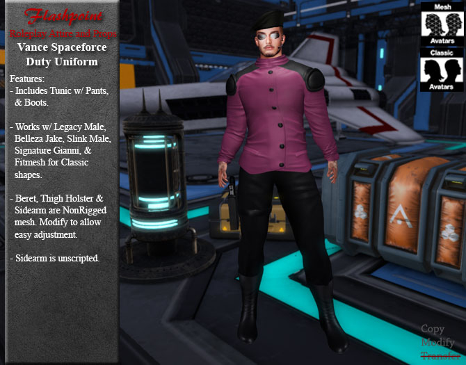 Vance Spaceforce Duty Uniform - Pink