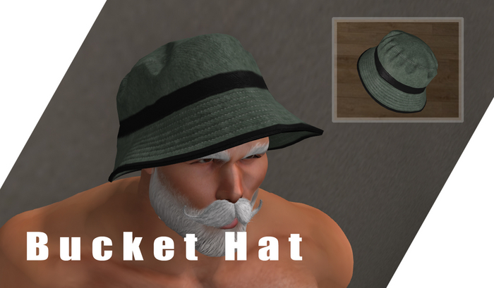 Bucket Hat - Green - High LOD & Quality Details ( DJ Cap, Beach Party, Clubbing, Acid, Furry, Unisex, Nice HD Texture )