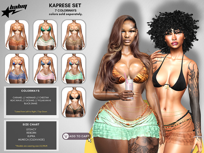 [BAHM] Kaprese Set x Black.snake