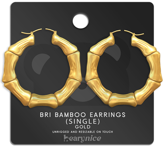 beary.// bri bamboo hoops (single)