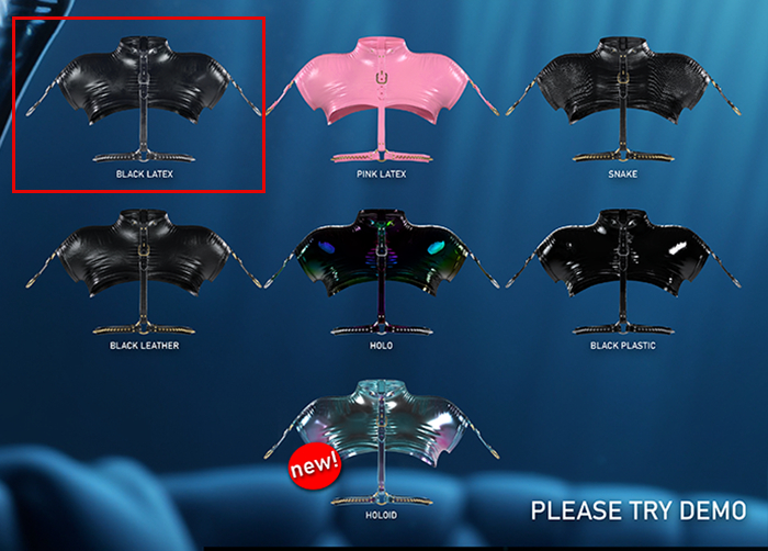 +ABYSSAL>> OPAL TOP >> BLACK LATEX