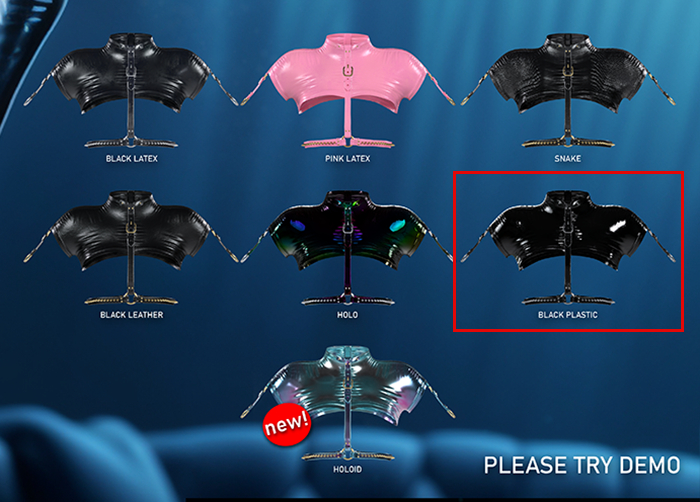 +ABYSSAL>> OPAL TOP >> BLACK PLASTIC