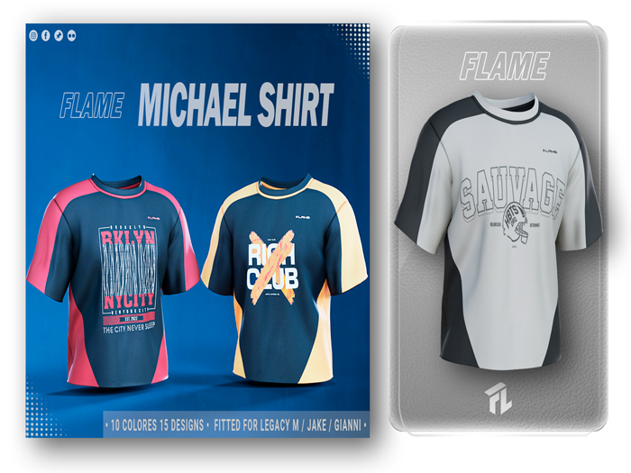 Flame Michael Shirt White