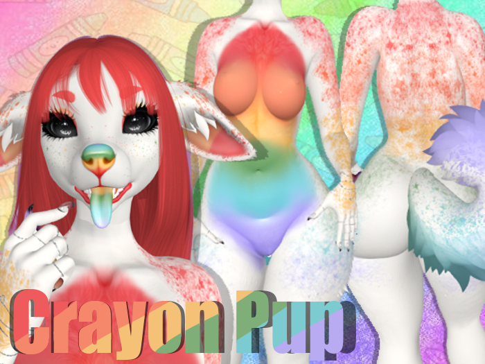 Purrs - Crayon Pup - Vulpine Head