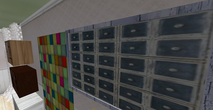 ALMOST FREE! WHIMSY BLUE APOTHECARY CABINET FOR THE WALL--mod/trans only--3 PRIMS-rustic & shabby chic & distressed