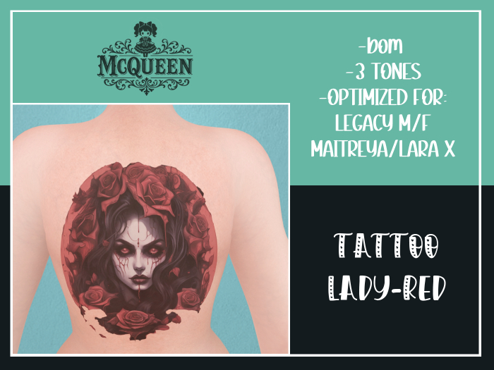 -McQueen- Back LadyRed -BOM- MQ13