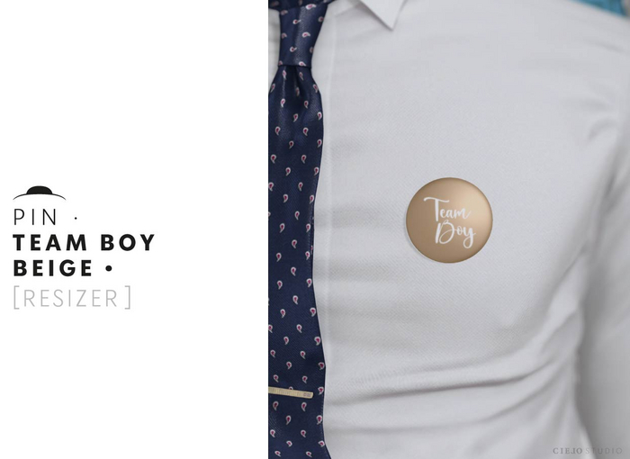 CIELO STUDIO - Pin TEAM BOY (Beige)