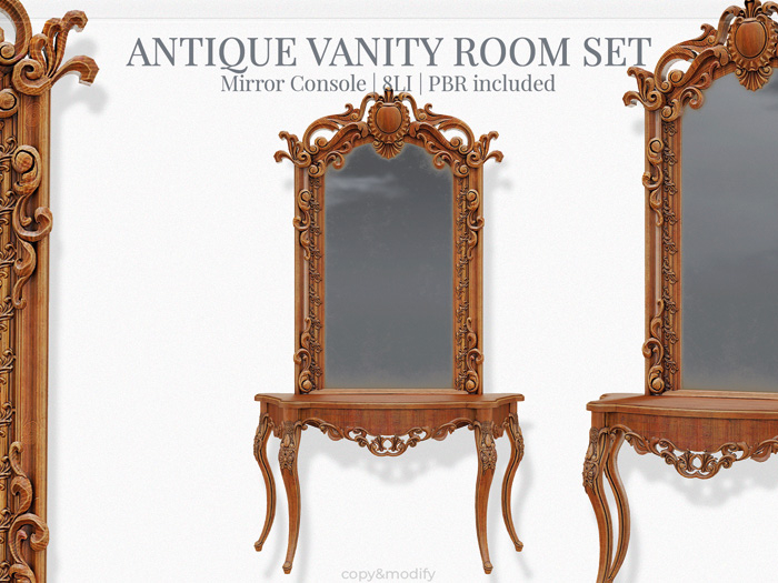 MINIMAL - Antique Vanity Room Set Mirror