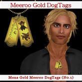 Mens Meeroo DogTags (Gold)(No1)