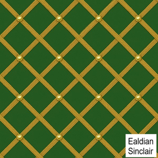 Gilt Braid And Pearls on Green Silk Seamless Texture