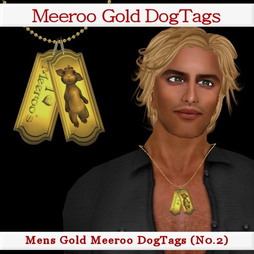 Mens Meeroo DogTags (Gold)(No2)