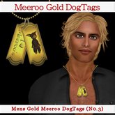 Mens Meeroo DogTags (Gold)(No3)