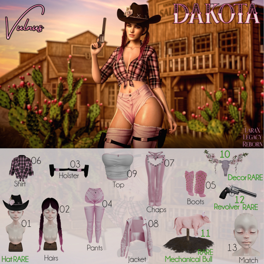 12. Dakota CowGirl Revolver RARE 