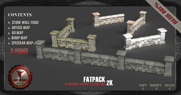 (Efe Design) Stone Wall Fence Fatpack Fullperm