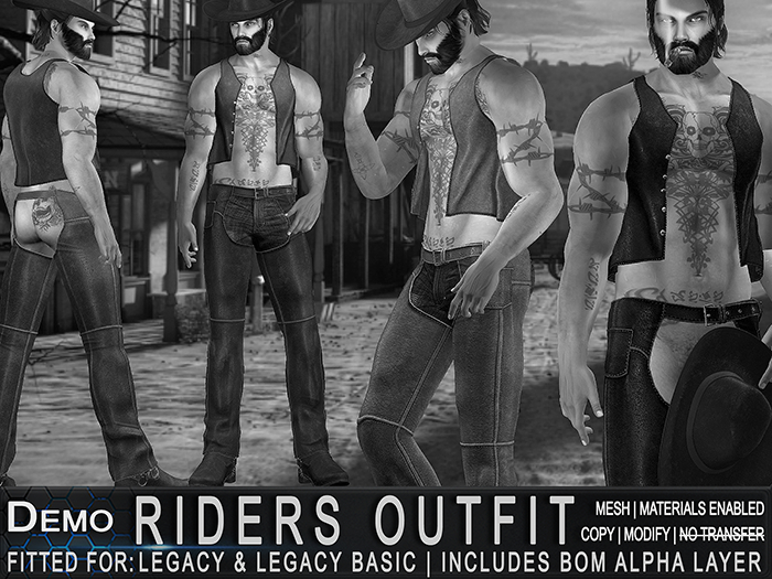 DEMO - ZED 6x Legacy Riders Outfits - Male
