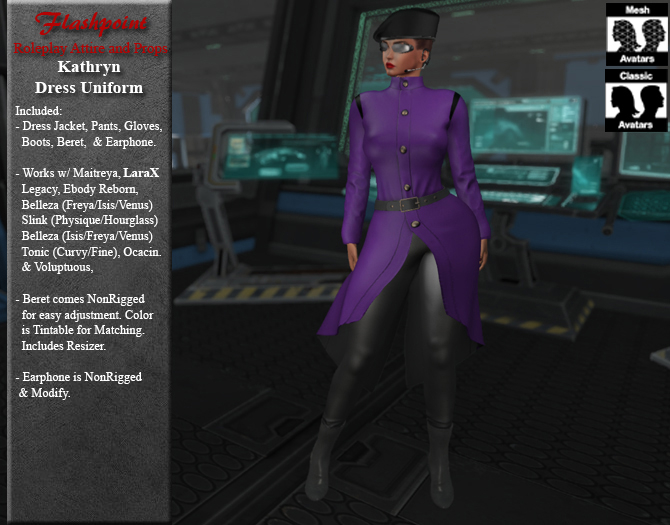 Kathryn Spaceforce - Dress Uniform (Purple)