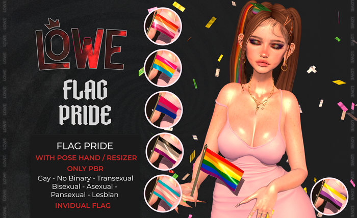 ! Lowe - Flag Pride - Asexual - Pbr
