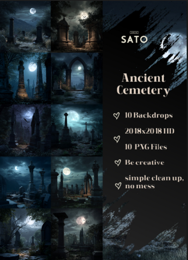 SATO - Ancient Cemetery backdrops (UNPACK)