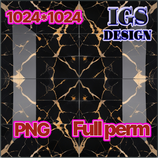 Black Marble Tile PNG Texture 